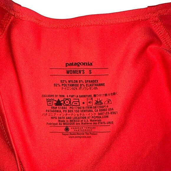 Patagonia Banda Twist Front Knit Orange Short Cap Sleeve Dress SMALL - Picture 4 of 7